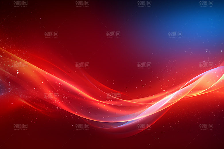 彩色渐变波浪线背景图
