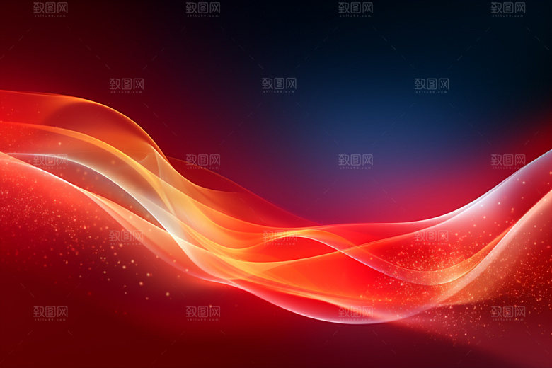 彩色波浪线光线背景图