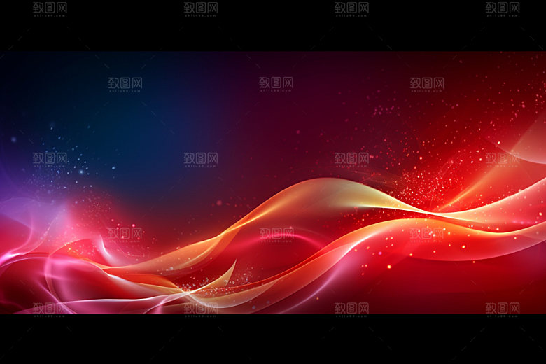 彩色暗红光线背景图