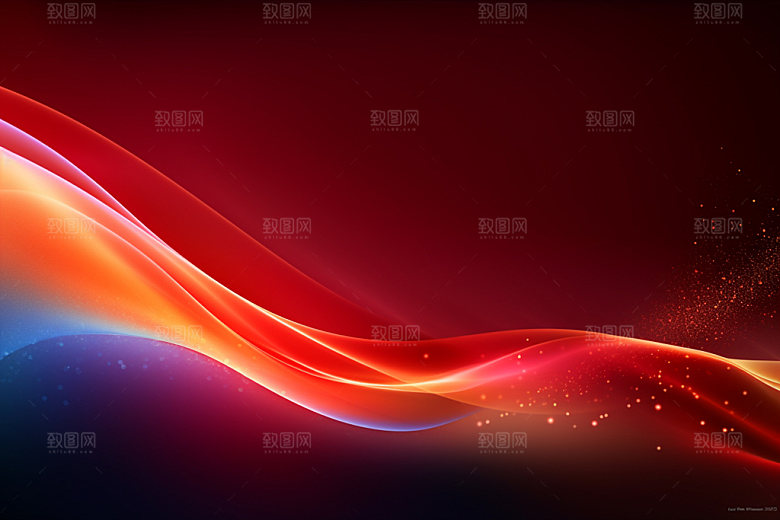 彩色流光暗红背景图