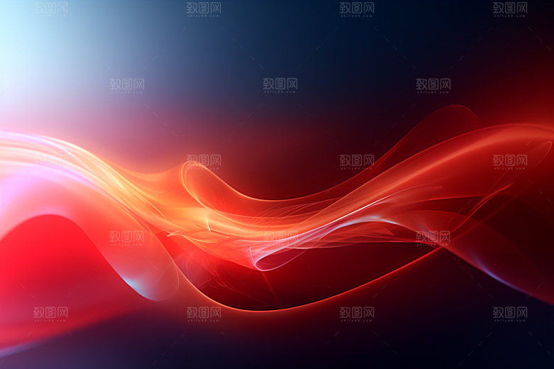 彩色流光波浪线背景图