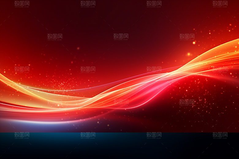 彩色光效红色背景图