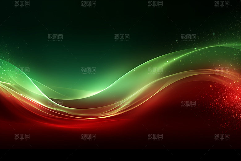 彩色渐变波浪线背景图
