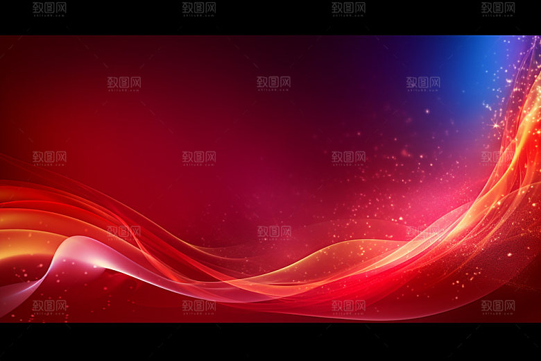 彩色红色光效背景图
