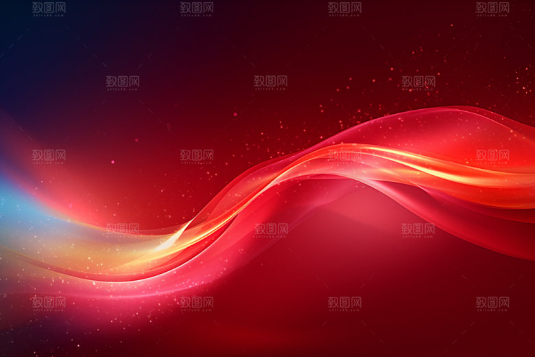彩色波浪线抽象背景图