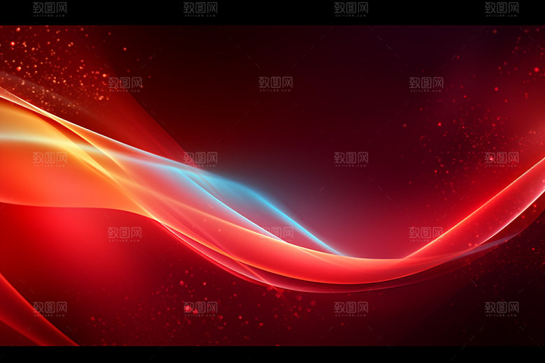 彩色大气波浪线背景图