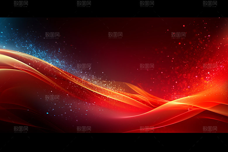 彩色大气波浪线背景图