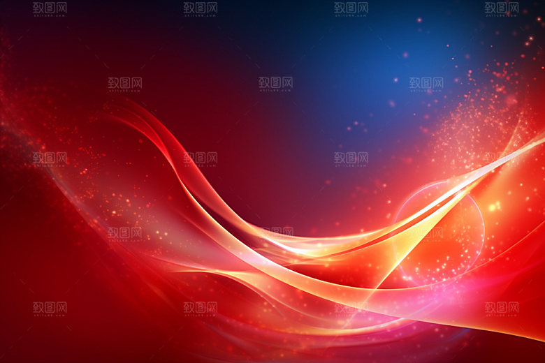 彩色光线暗红背景图
