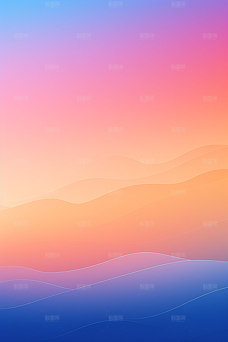 彩色波浪流体渐变背景图