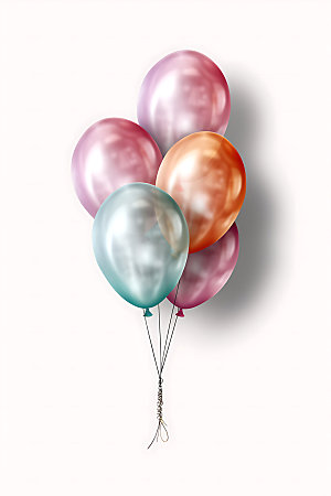 彩色气球缤纷立体模型