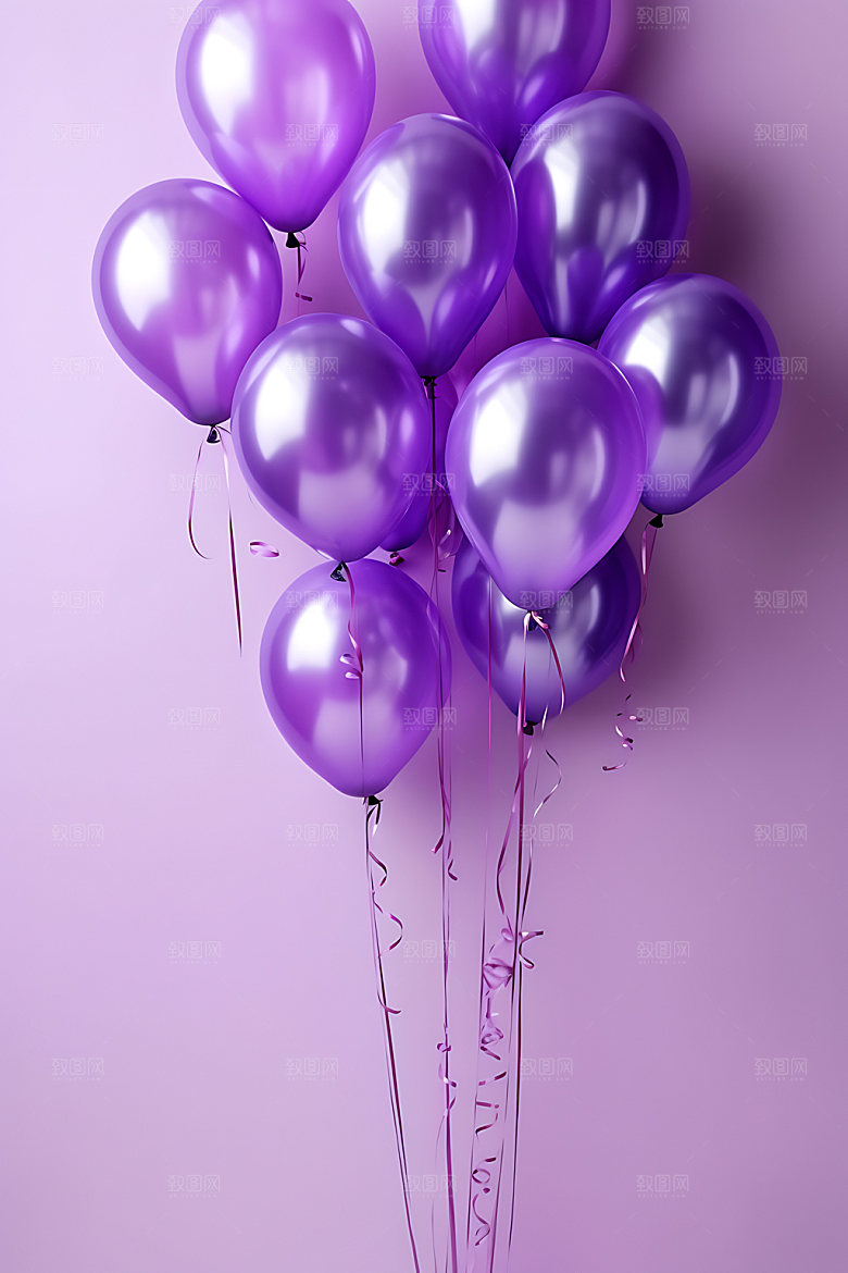 彩色气球3D生日聚会模型