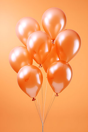 彩色气球生日聚会唯美模型