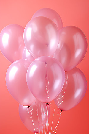 彩色气球生日聚会立体模型