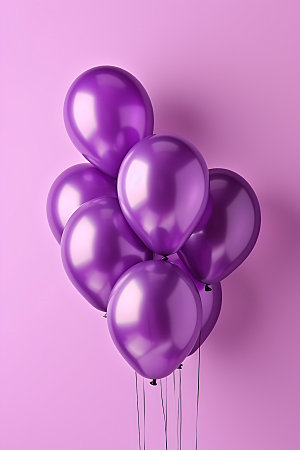 彩色气球3D生日聚会模型