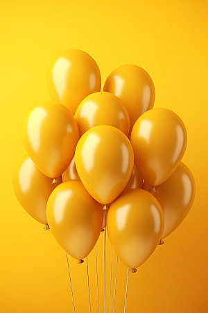 彩色气球唯美生日聚会模型