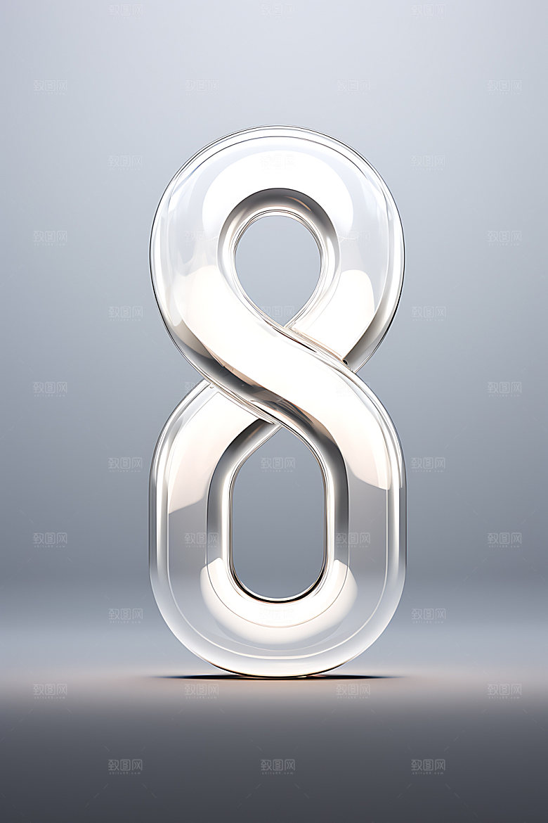 彩色透明玻璃塑料数字素材