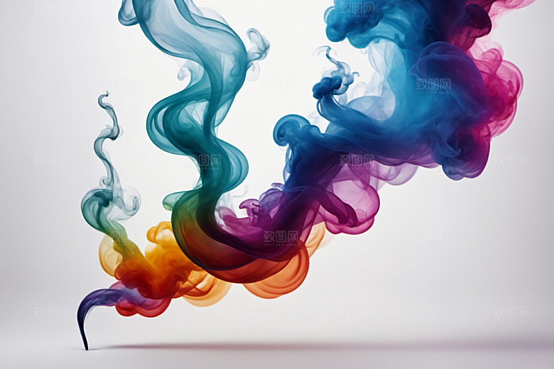 彩色烟雾质感炫彩背景图