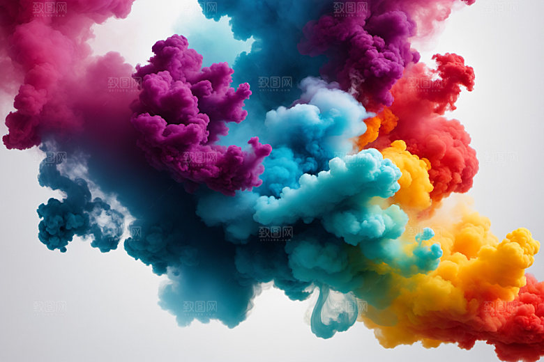 彩色烟雾高清质感背景图