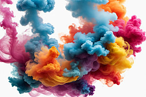 彩色烟雾质感炫彩背景图