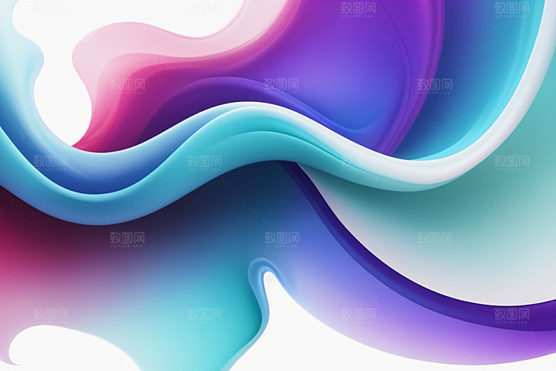 彩色烟雾漂浮炫彩背景图