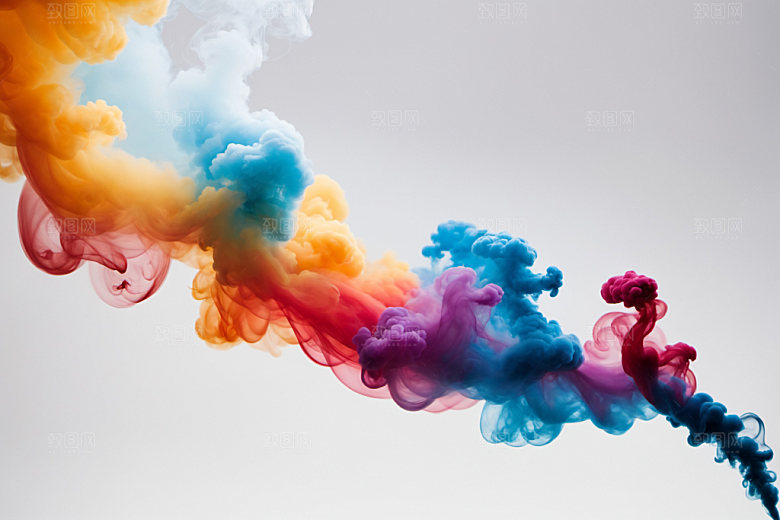 彩色烟雾高清艺术感背景图