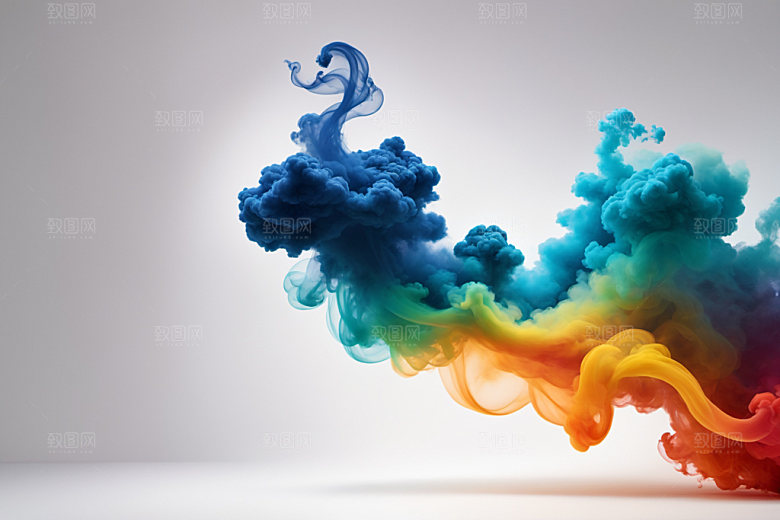 彩色烟雾抽象炫彩背景图