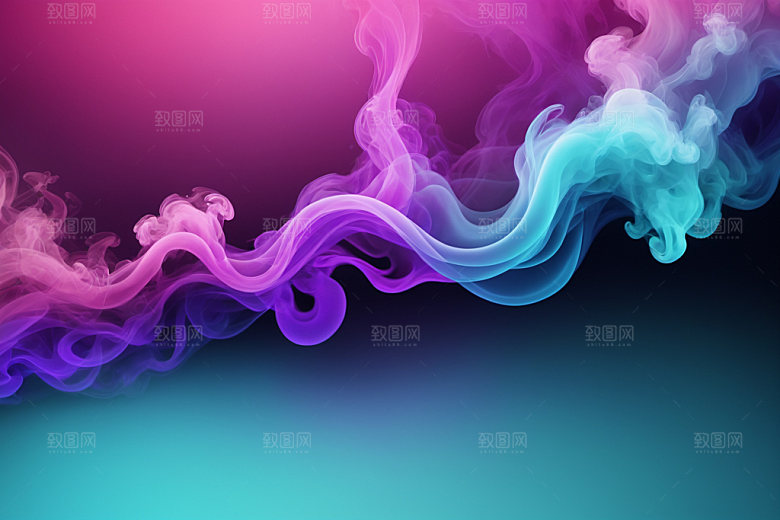 彩色烟雾高清抽象背景图