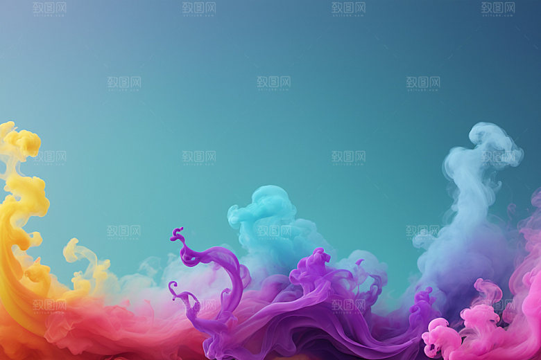 彩色烟雾质感高清背景图