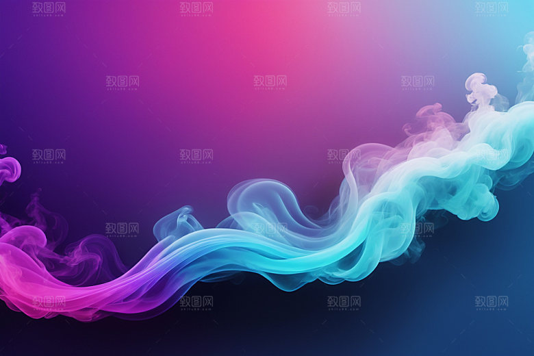 彩色烟雾高清抽象背景图