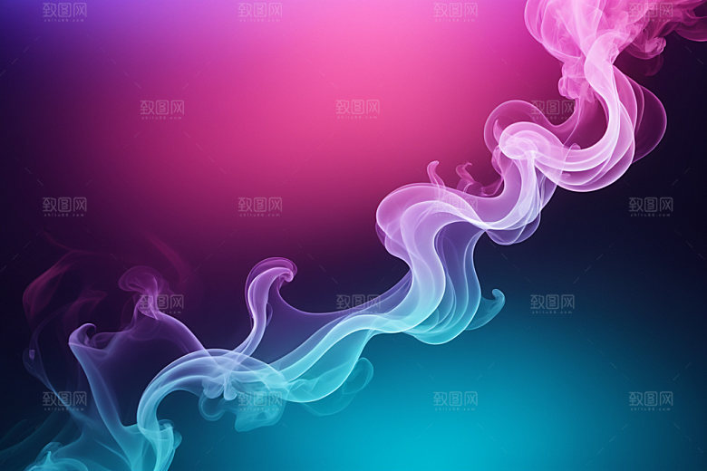 彩色烟雾炫彩艺术感背景图
