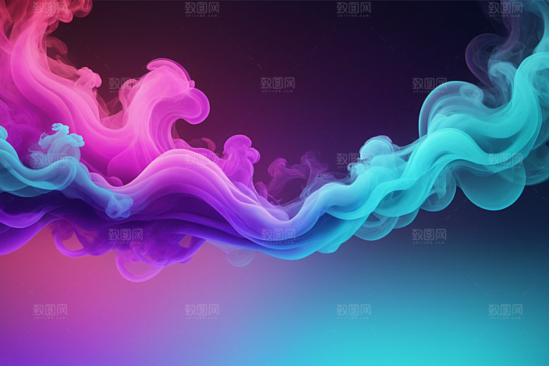 彩色烟雾立体高清背景图