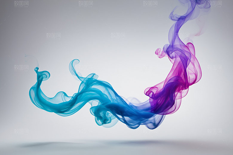 彩色烟雾抽象高清背景图