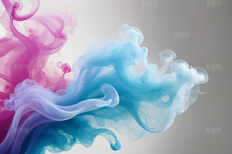 彩色烟雾抽象质感背景图