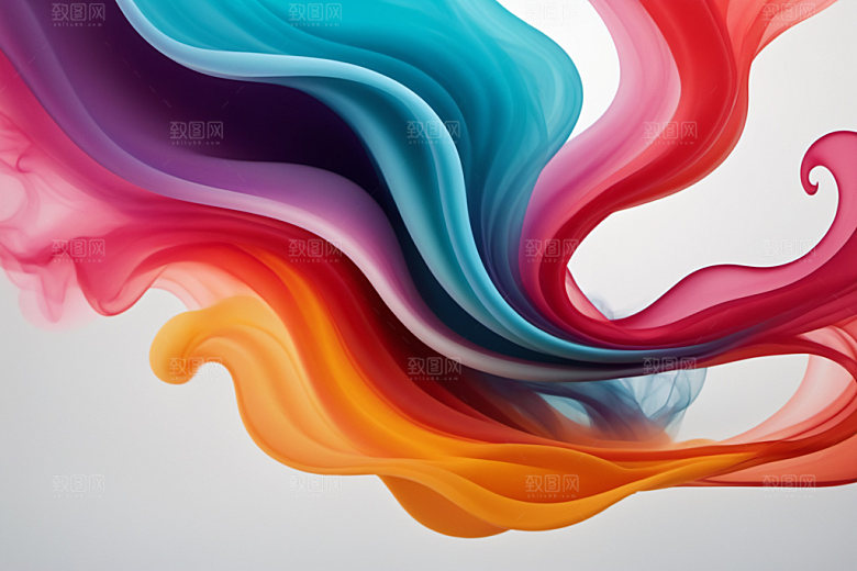 彩色烟雾质感艺术感背景图
