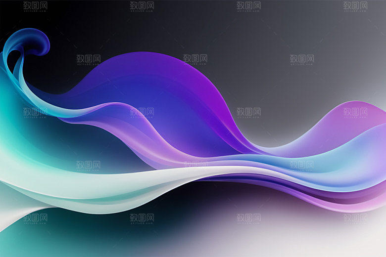 彩色烟雾漂浮艺术感背景图