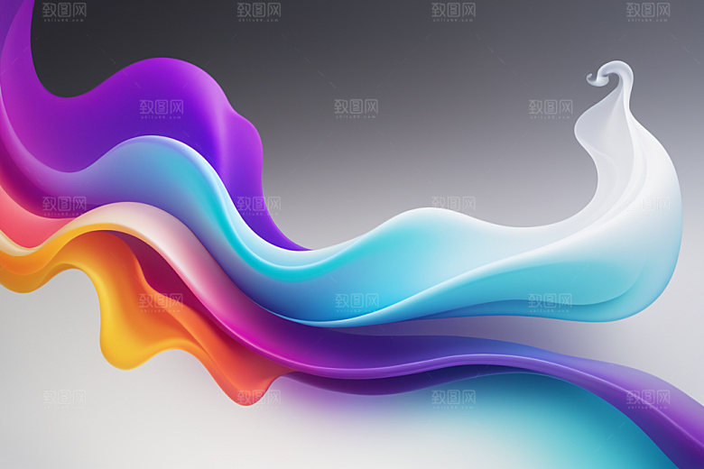 彩色烟雾高清抽象背景图