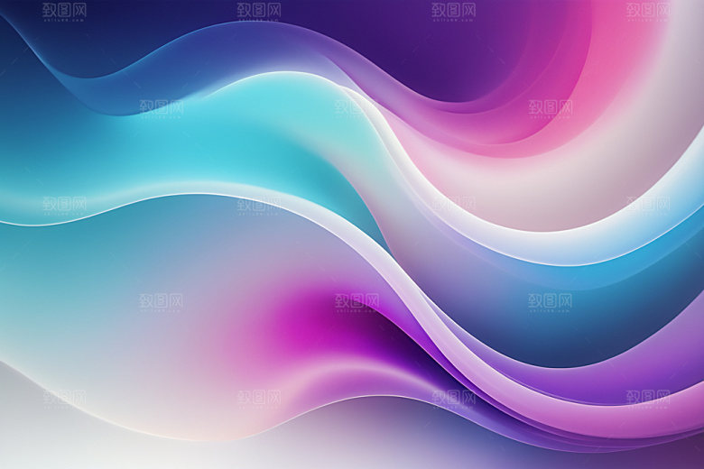 彩色烟雾立体炫彩背景图