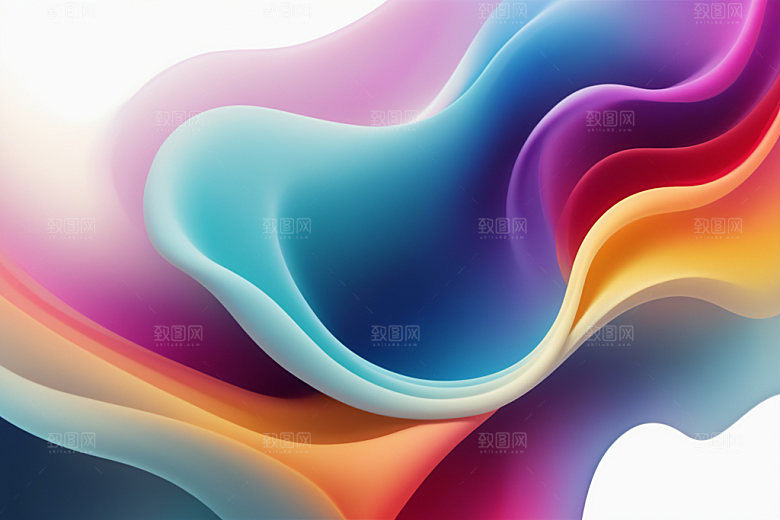 彩色烟雾高清漂浮背景图