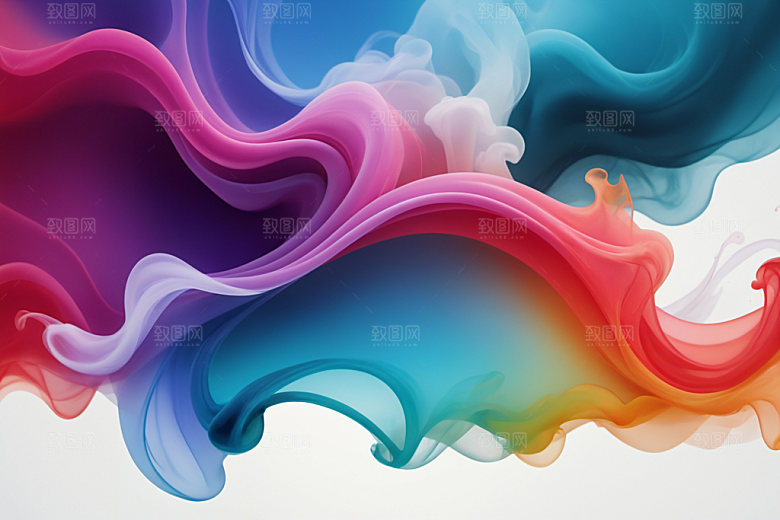 彩色烟雾质感高清背景图