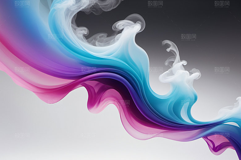 彩色烟雾艺术感高清背景图