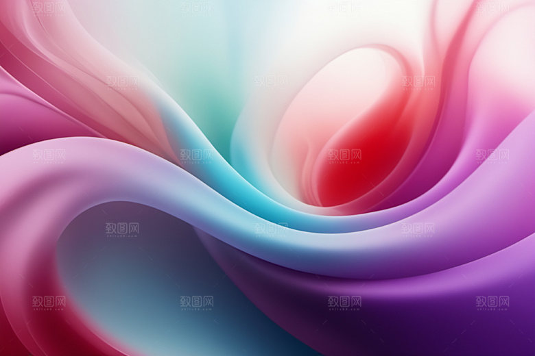 彩色烟雾抽象漂浮背景图