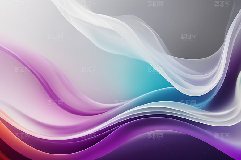 彩色烟雾炫彩立体背景图