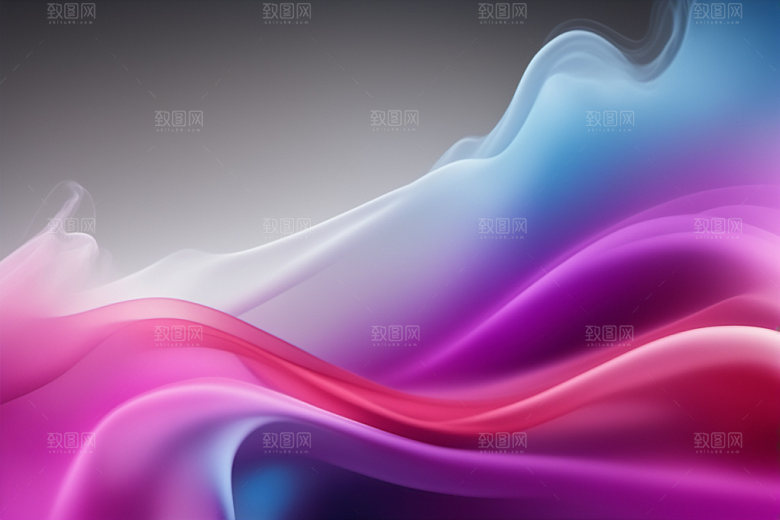 彩色烟雾艺术感立体背景图