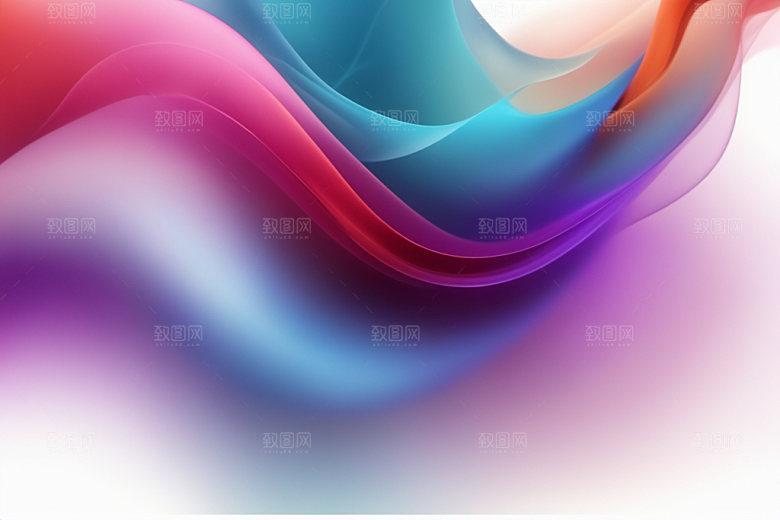 彩色烟雾漂浮立体背景图