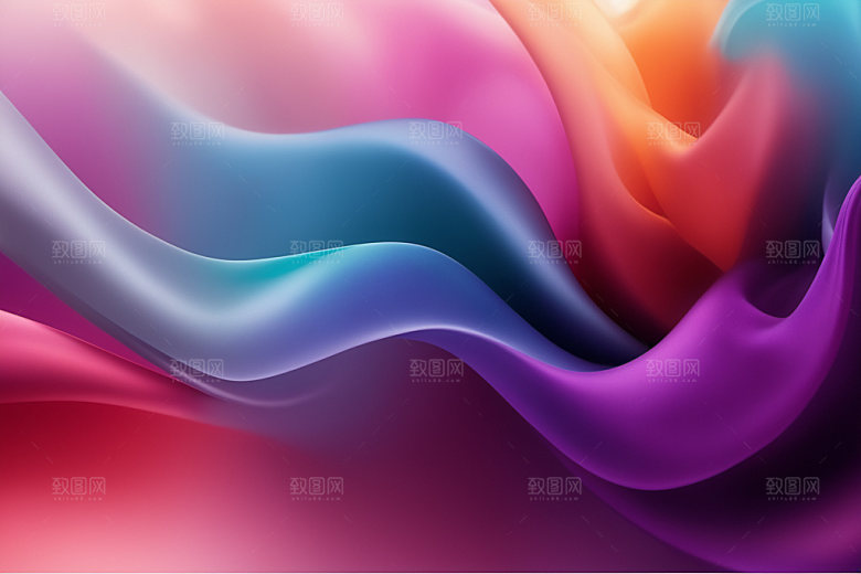 彩色烟雾抽象炫彩背景图