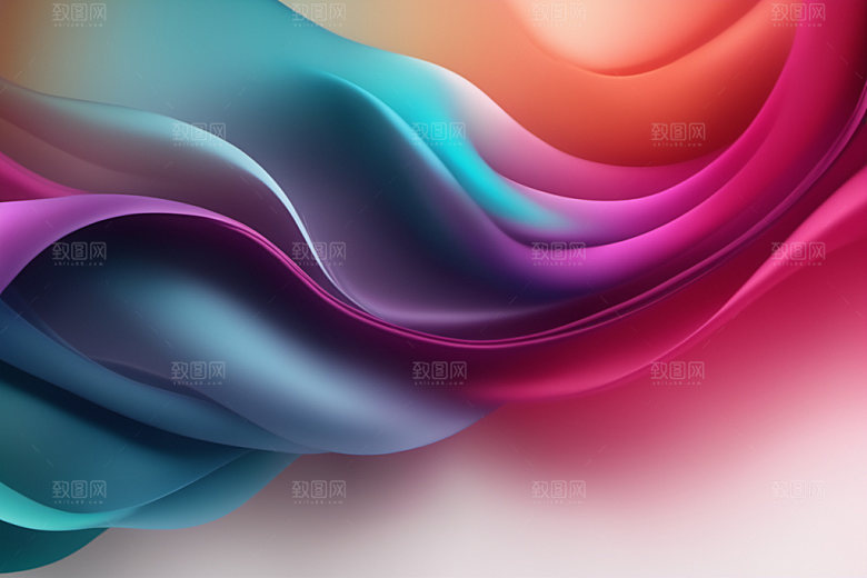 彩色烟雾高清立体背景图