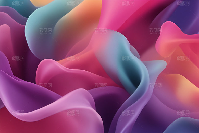 彩色烟雾抽象质感背景图