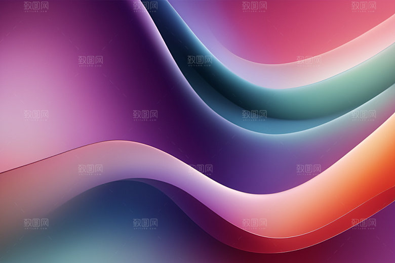 彩色烟雾立体高清背景图