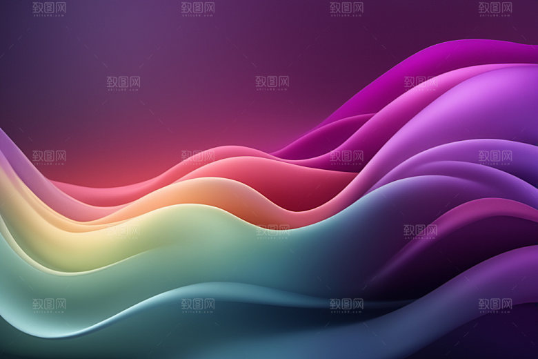 彩色烟雾炫彩艺术感背景图