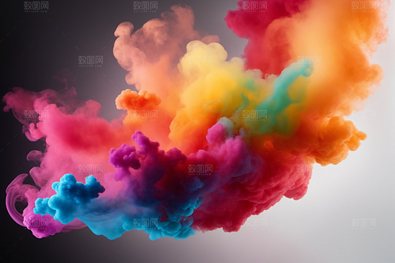 彩色烟雾炫彩高清背景图